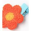 Wholesale Crochet Flower Hair Clips (pack of 2) - Assorted Colours 
