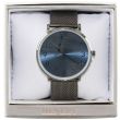 Wholesale Mens Henley Contemporary Numbered Mesh Watch- Black/ Blue
