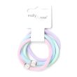 4pcs Diamante Hair Elastics Assortment - 0.4cm x 4.5cm