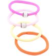 Diamante Hair Elastics – Pack of 4 Assorted (4mm)