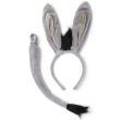 Donkey Ears Aliceband & Tail Set (1.5cm Wide)