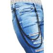 Double Metal Chain Lightweight With Double Hooks - Black