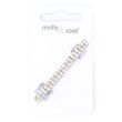 Double Row Crystal Diamante Barrette Clip- 6cm