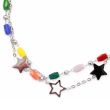 Double Chain Anklet with Beads and Star Charms