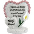 Graveside Double Heart Memorial with Rose Edge Design – Sadly Missed