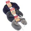 Drawstring Hooded Design Travel Neck Pillow - Assorted Colours