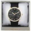 Wholesale Henley Mens Modern Analogue Watch with Leather Strap- Black/Rose Gold