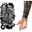 Eastern Style Dragon and Hannya Mask Temporary Tattoo - 9x14cm