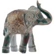 Wholesale Thai Brushed Gold and White Verdigris Elephant-ELE19