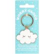 Enamel Cloud Worry Keyring Charm