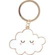 Enamel Cloud Worry Keyring Charm