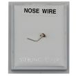 Sterling Silver 3mm England Flag Design Nose Wire 