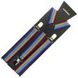 Fashion Shiny Suspender Braces Glitter Rainbow 25mm