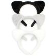 Faux Fur Fabric Cat Ears Aliceband - Assorted Colours (1.5cm Wide)