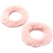 Faux Fur Fabric Scrunchies – Pack of 2 Assorted (4cm)
