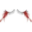 Feather False Eyelashes - Red