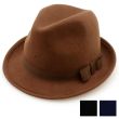 Felt Trilby With Bow - Assorted Colours