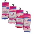 Wholesale Ladies Flamengo Feel The Softness Design Socks ( 3 Pair Pack)- Assorted