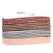 4pcs Flat Hair Elastics with Glitter Thread - 1cm x 5cm