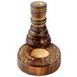 Flower Garden Carved Mango Wood Backflow Incense Burner