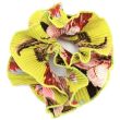 Flower Print Ribbed Double layered Scrunchie (15cm)
