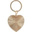 Folk Heart Enamel Keyring Colourful Folk Art Design (7.5cm)