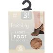 Foxbury 15 Denier Footlet Socks – Nude (Pack of 3)