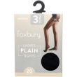 Foxbury 20 Denier Tights - Black Medium (Pack of 3)