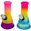 Frost Rainbow Design Glass Waterpipe - Assorted (8inch)