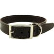 Genuine Leather Dog Collar 3/4" Wide Stitched - Black