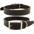 Genuine Leather Dog Collar 3/4" Wide Stitched - Brown