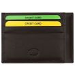 Genuine Leather RFID Credit Card Holder- Brown
