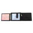 Genuine Leather RFID Trifold Wallet - Black ,Genuine Leather RFID Trifold Wallet - Black 