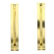 Gilt Rectangular Barrette - Gold 