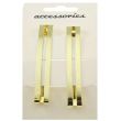 Gilt Rectangular Barrette - Gold 