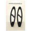 Gilt Slash Clip In End Barrette Clips - Black 