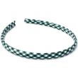 Gingham Print Fabric Aliceband -  Bottle Green