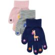 Girls Thermal Magic Gloves With Rubber Print 