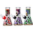 Glass Waterpipe R & M Design - Assorted  (8inch)