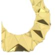 Gold Pyramid Patterned Earrings - 7.5cm