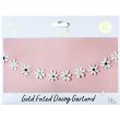 Gold Foiled Daisy Paper Garland With 2.5m Pink String