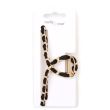 Gold Metal Chain Effect Hair Clamp with Black Ribbon - 11cm