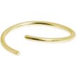 Gold Plated Sterling Silver Plain Nose Ring (10mm)