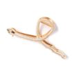 Gold Snake Shaped Metal Hair Clamp - 11cm
