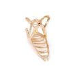 Gold Snake Shaped Metal Hair Clamp - 11cm