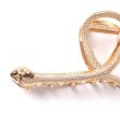 Gold Snake Shaped Metal Hair Clamp - 11cm