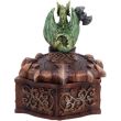 Green Dragon Trinket Box on Decorative Shield – 10.5cm