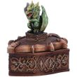 Green Dragon Trinket Box on Decorative Shield – 10.5cm