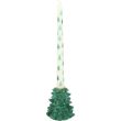 Green Fir Tree Resin Candle Holder with Taper Candle - 34cm