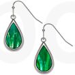 Green Paua Shell Teardrop Pendant Necklace